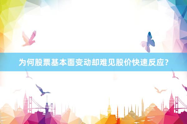 为何股票基本面变动却难见股价快速反应？