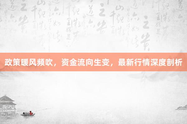 政策暖风频吹，资金流向生变，最新行情深度剖析