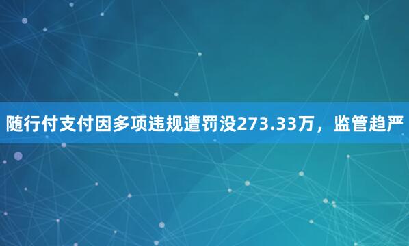 随行付支付因多项违规遭罚没273.33万，监管趋严